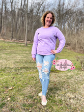Load image into Gallery viewer, Side Slit Drop Shoulder Sweatshirt