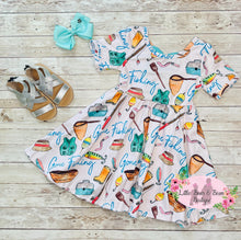 Load image into Gallery viewer, Fishing Pro Bow Back Twirl Dress