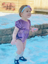 Load image into Gallery viewer, Velvet Star Romper Amethyst