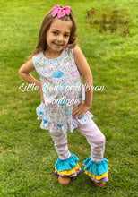 Load image into Gallery viewer, Rainbow Ruffle Swing Top Set