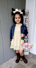 Load image into Gallery viewer, Cream Lace PomPom Dress