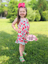 Load image into Gallery viewer, Watermelon Tie Waist Romper fruit