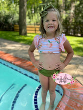 Load image into Gallery viewer, A girl model wearing swimsuit peach