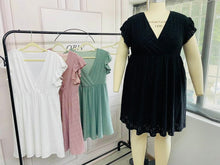 Load image into Gallery viewer, Ladies Ruffle Sleeve Eyelet Dress with Pockets- 3 Colors