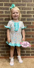 Load image into Gallery viewer, Micro Flowers Ruffle Bummie Set