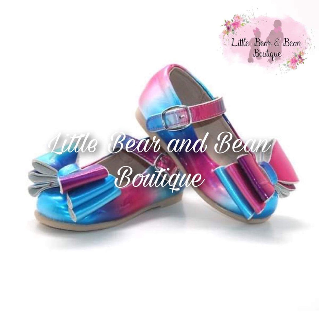 Cotton Candy Triple Bow Mary Jane Shoes