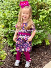 Load image into Gallery viewer, Plum Floral Tunic Set