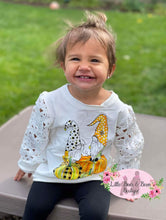 Load image into Gallery viewer, Gnome Lace Sleeve Pumpkin Shirt