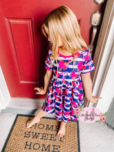 Load image into Gallery viewer, Navy Striped Floral High Low Dress