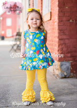 Load image into Gallery viewer, Singing in the Rain Ruffle Swing Top Set