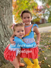 Load image into Gallery viewer, Faded Fall Ruffle Butt Romper