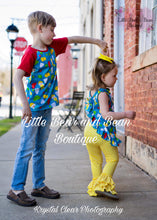 Load image into Gallery viewer, Singing in the Rain Ruffle Swing Top Set