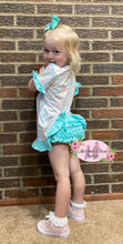 Load image into Gallery viewer, Micro Flowers Ruffle Bummie Set