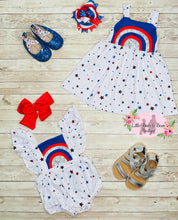 Load image into Gallery viewer, Rainbow Star Sparkle Romper