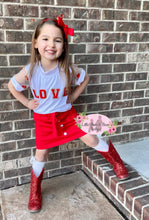 Load image into Gallery viewer, Love Heart Denim Skirt Set