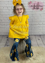 Load image into Gallery viewer, Navy and Yellow Floral Belle Set