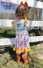 Load image into Gallery viewer, Chickens, Bunnies, and Flowers Pocket Dress