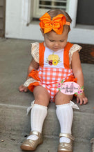 Load image into Gallery viewer, Size 2T- Pumpkin Plaid Appliqué Romper