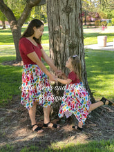 Load image into Gallery viewer, Mommy and Me Colorful Leaves Handkerchief Ladies Dress