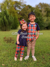 Load image into Gallery viewer, Fall Plaid Peplum Set