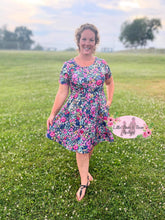 Load image into Gallery viewer, Ladies Cap Sleeve Dresses with Pockets- 2 Colors