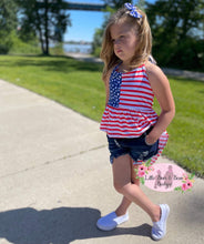 Load image into Gallery viewer, Flag Tunic Denim Set