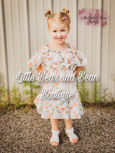 Load image into Gallery viewer, Peach Daisy Chiffon Dress