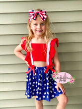 Load image into Gallery viewer, Stars Skirted Romper