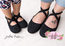 Load image into Gallery viewer, Black Leopard Ballerina Shoes