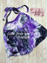 Load image into Gallery viewer, Purple Black Velvet Halter Top