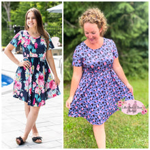 Load image into Gallery viewer, Ladies Cap Sleeve Dresses with Pockets- 2 Colors