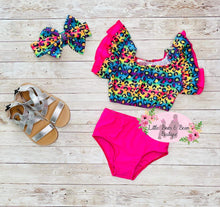 Load image into Gallery viewer, Neon Cheetah Swimsuit