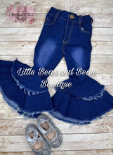 Load image into Gallery viewer, Denim double bell bottoms