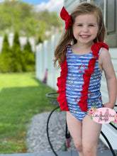 Load image into Gallery viewer, Nautical One Piece Swimsuit