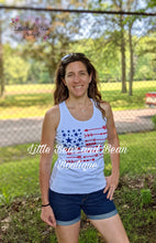 Load image into Gallery viewer, Ladies White Patriotic Tank