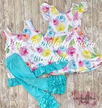 Load image into Gallery viewer, Yellow and Sky Blue Floral Twirl Dress