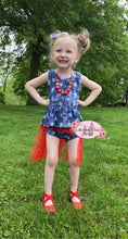 Load image into Gallery viewer, Red Tulle Sparkle Stars Bummie Set
