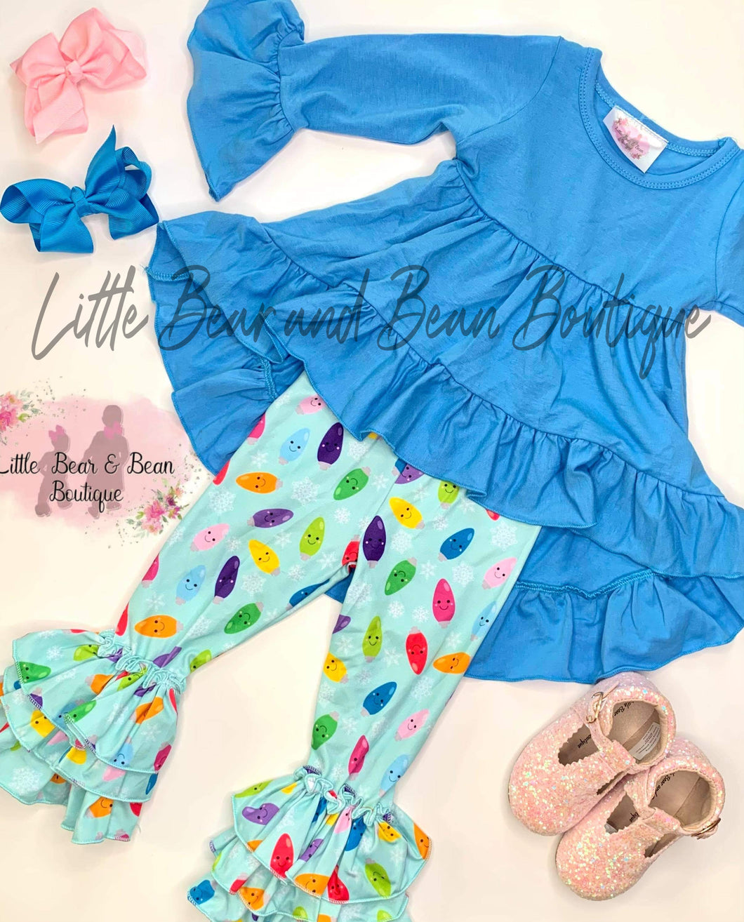 Christmas Lights and Snowflakes Belle Legging Set
