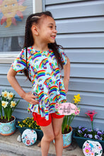 Load image into Gallery viewer, Rainbow Party Peplum Set
