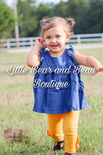 Load image into Gallery viewer, Denim Peasant Top Set