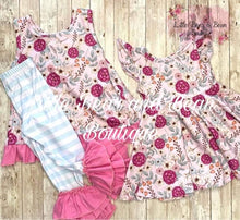 Load image into Gallery viewer, Dusty Pink Floral Twirl Dress
