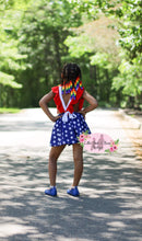 Load image into Gallery viewer, Stars Skirted Romper
