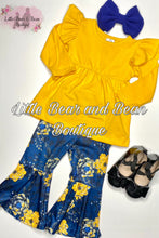 Load image into Gallery viewer, Navy and Yellow Floral Belle Set