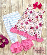 Load image into Gallery viewer, Dusty Pink Floral Swing Top Set
