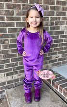 Load image into Gallery viewer, Purple Velvet Jogger