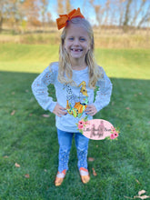 Load image into Gallery viewer, Gnome Lace Sleeve Pumpkin Shirt