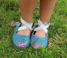 Load image into Gallery viewer, Iridescent Glitter Ballerina Flats