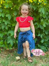 Load image into Gallery viewer, Polka Dot Skirt Shorts Set