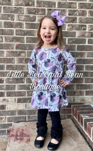 Load image into Gallery viewer, Gothic Purple Floral Tunic Set