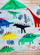 Load image into Gallery viewer, Dino Hooded Beach Towel